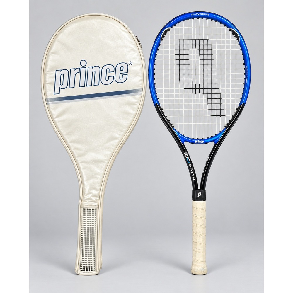 Prince Air Smash Tennis Racquet 107 sq in Oversized Blue Black with Cover